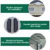 imageGoplus Galvanized Steel Outdoor Storage Shed 85X 85Ft Heavy Duty Tool House WSliding Door for Garden LawnLight GreenLight Green