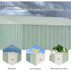 imageGoplus Galvanized Steel Outdoor Storage Shed 85X 85Ft Heavy Duty Tool House WSliding Door for Garden LawnLight GreenLight Green