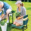 imageGoplus Garden Kneeler and Seat Foldable Garden Bench for Kneeling ampamp Sitting Widened 8quot EVA Soft Foam Pad HeavyDuty Garden Stool w 2 Large Tool Pouches Gardening Gift for Women Men SeniorsGreen