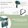 imageGoplus Garden Kneeler and Seat Foldable Garden Bench for Kneeling ampamp Sitting Widened 8quot EVA Soft Foam Pad HeavyDuty Garden Stool w 2 Large Tool Pouches Gardening Gift for Women Men SeniorsGreen