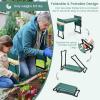 imageGoplus Garden Kneeler and Seat Foldable Garden Bench for Kneeling ampamp Sitting Widened 8quot EVA Soft Foam Pad HeavyDuty Garden Stool w 2 Large Tool Pouches Gardening Gift for Women Men SeniorsGreen