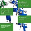 imageGoplus HVLP Air Spray Gun Set 2 Full Size ampamp 1 Detail Spray Guns w10mm14mm17mm Nozzles Auto Gravity Feed Spray Gun wAir Regulator Automotive Paint Spray Gun for Car Furniture Primer Basecoat