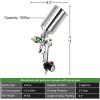 imageGoplus HVLP Spray Gun Gravity Feed Paint Gun Auto Paint Air Spray Gun 25mm Nozzle Size 1000 cc Aluminum Cup WAir Regulator