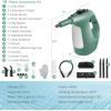 imageGoplus Handheld Steam Cleaner 1400W Pressurized Steam Cleaner wContinuous Steam wUnlimited Use Time 135 OZ Water Tank Child Lock ampamp 14Piece Accessory Kit Portable ChemicalFree Steamer MopGreen