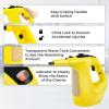 imageGoplus Handheld Steam Cleaner 1400W Pressurized Steam Cleaner wContinuous Steam wUnlimited Use Time 135 OZ Water Tank Child Lock ampamp 14Piece Accessory Kit Portable ChemicalFree Steamer MopYellow