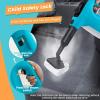 imageGoplus Handheld Steam Cleaner 1400W Pressurized Steam Cleaner wContinuous Steam wUnlimited Use Time 135 OZ Water Tank Child Lock ampamp 14Piece Accessory Kit Portable ChemicalFree Steamer MopBlue