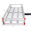 imageGoplus Hitch Cargo Carrier Aluminum Hitch Mount Cargo Basket with 500LBS Capacity Fits 2 Receiver 60 x 22 x 7 Trailer Hitch Cargo Carrier for Vehicle Car SUV Truck