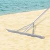 imageGoplus Landscape Rake 36 Inch Aluminum Rake Head w36 Tines and 68quot Long NonSlip Handle Yard Rake Tool for Loosening ampamp Leveling Soil Landscaping Rake Beach Garden Lawn Care Collecting Leaves