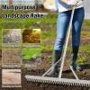 imageGoplus Landscape Rake 36 Inch Aluminum Rake Head w36 Tines and 68quot Long NonSlip Handle Yard Rake Tool for Loosening ampamp Leveling Soil Landscaping Rake Beach Garden Lawn Care Collecting Leaves