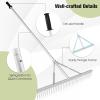 imageGoplus Landscape Rake 36 Inch Aluminum Rake Head w36 Tines and 68quot Long NonSlip Handle Yard Rake Tool for Loosening ampamp Leveling Soil Landscaping Rake Beach Garden Lawn Care Collecting Leaves