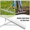 imageGoplus Landscape Rake 36 Inch Aluminum Rake Head w36 Tines and 68quot Long NonSlip Handle Yard Rake Tool for Loosening ampamp Leveling Soil Landscaping Rake Beach Garden Lawn Care Collecting Leaves