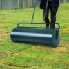 imageGoplus Lawn Roller PushPullTow Behind WaterSand Filled Steel Sod Drum Roller with UShaped Handle Yard Roller for Garden Backyard Grass 17 Gallon63 L 36quotx12quot BlackGreen