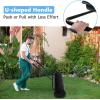 imageGoplus Lawn Roller PushPullTow Behind WaterSand Filled Steel Sod Drum Roller with UShaped Handle Yard Roller for Garden Backyard Grass 17 Gallon63 L 36quotx12quot BlackBlack