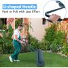 imageGoplus Lawn Roller PushPullTow Behind WaterSand Filled Steel Sod Drum Roller with UShaped Handle Yard Roller for Garden Backyard Grass 17 Gallon63 L 36quotx12quot BlackGreen