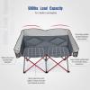 imageGoplus Loveseat Camping Chair Double Folding Chair for Adults Couples wStorage Bags ampamp Padded High Backrest Oversize Camp Seat for Fishing Picnic BlueGrey