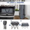 imageGoplus Loveseat Camping Chair Double Folding Chair for Adults Couples wStorage Bags ampamp Padded High Backrest Oversize Camp Seat for Fishing Picnic BlueGrey