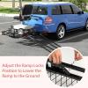 imageGoplus Mobility Scooter Carrier 50 x 295 Folding Wheelchair Carrier for Car with 42 Ramp Stabilizer ampamp 2 Tie Down Straps 500 LBS Fit 2quot Hitch Receiver Hitch Cargo Carrier for SUV CarFoldable