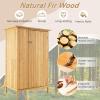 imageGoplus Outdoor Cabinet 36quot26quot59quot Garden Tool Shed with Waterproof Asphalt Roof Lockable Wood Organizer wShelves ampamp Hanging Hooks Outside Utility Shed for Backyard Patio Deck Natural