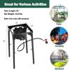 imageGoplus Outdoor Camping Stove 3 Burner Propane Gas Cooker wDetachable Legs ampamp CSA Regulator ampamp 020 PSI Regulator for Camp Patio RV Cast Iron 225000BTUSingle Burner  100 000 BTU