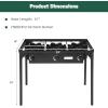 imageGoplus Outdoor Camping Stove 3 Burner Propane Gas Cooker wDetachable Legs ampamp CSA Regulator ampamp 020 PSI Regulator for Camp Patio RV Cast Iron 225000BTUThree Burner  225 000 BTU