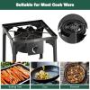imageGoplus Outdoor Camping Stove 3 Burner Propane Gas Cooker wDetachable Legs ampamp CSA Regulator ampamp 020 PSI Regulator for Camp Patio RV Cast Iron 225000BTUSingle Burner  100 000 BTU