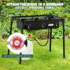imageGoplus Outdoor Camping Stove 3 Burner Propane Gas Cooker wDetachable Legs ampamp CSA Regulator ampamp 020 PSI Regulator for Camp Patio RV Cast Iron 225000BTUThree Burner  225 000 BTU