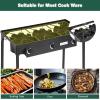 imageGoplus Outdoor Camping Stove 3 Burner Propane Gas Cooker wDetachable Legs ampamp CSA Regulator ampamp 020 PSI Regulator for Camp Patio RV Cast Iron 225000BTUThree Burner  225 000 BTU