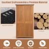 imageGoplus Outdoor Storage Cabinet 63quot Wood Garden Tool Shed with Double Lockable Doors 3 Shelves and Asphalt Roof Multipurpose Storage Shed for Patio Lawn Garden Yard Natural
