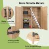 imageGoplus Outdoor Storage Cabinet Double Lockable Wooden Garden Shed with 3 Shelves and Waterproof Asphalt Roof Outside Lean to Shed Vertical Tall Tool Shed for Patio Yard Lawn