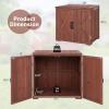 imageGoplus Outdoor Storage Cabinet Wood Garden Tool Shed with Doors for Patio Backyard 30quot x 22quot x 285quot