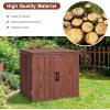 imageGoplus Outdoor Storage Cabinet Wood Garden Tool Shed with Doors for Patio Backyard 30quot x 22quot x 285quot