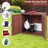 imageGoplus Outdoor Storage Cabinet Wood Garden Tool Shed with Doors for Patio Backyard 30quot x 22quot x 285quot