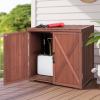 imageGoplus Outdoor Storage Cabinet Wood Garden Tool Shed with Doors for Patio Backyard 30quot x 22quot x 285quot