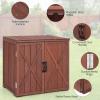 imageGoplus Outdoor Storage Cabinet Wood Garden Tool Shed with Doors for Patio Backyard 30quot x 22quot x 285quot