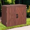 imageGoplus Outdoor Storage Cabinet Wood Garden Tool Shed with Doors for Patio Backyard 30quot x 22quot x 285quot