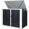 imageGoplus Outdoor Storage Shed 6 x 3 MultiPurpose Galvanized Steel Garbage Cans Box with Easy Lift Hinges Lockable Shed for Garden Patio Backyard Dark Gray