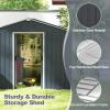 imageGoplus Outdoor Storage Shed with Floor Foundation Large Garden Tool Bike Shed with Lockable Sliding Door ampamp Air Vents WeatherResistant Metal Sheds ampamp Outdoor Storage for Backyard Patio Lawn62 x 53 x 75