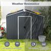 imageGoplus Outdoor Storage Shed with Floor Foundation Large Garden Tool Bike Shed with Lockable Sliding Door ampamp Air Vents WeatherResistant Metal Sheds ampamp Outdoor Storage for Backyard Patio Lawn62 x 53 x 75