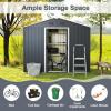 imageGoplus Outdoor Storage Shed with Floor Foundation Large Garden Tool Bike Shed with Lockable Sliding Door ampamp Air Vents WeatherResistant Metal Sheds ampamp Outdoor Storage for Backyard Patio Lawn62 x 53 x 75