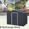 imageGoplus Outdoor Storage Shed with Floor Foundation Large Garden Tool Bike Shed with Lockable Sliding Door ampamp Air Vents WeatherResistant Metal Sheds ampamp Outdoor Storage for Backyard Patio Lawn62 x 53 x 75
