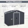 imageGoplus Outdoor Storage Shed with Floor Foundation Large Garden Tool Bike Shed with Lockable Sliding Door ampamp Air Vents WeatherResistant Metal Sheds ampamp Outdoor Storage for Backyard Patio Lawn62 x 53 x 75
