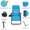 imageGoplus Oversized Zero Gravity Chair XLExtended Version Outdoor Recliner wCup Holder ampamp Detachable Headrest Foldable Mesh Lounge Chairs for Patio Pool Porch ampamp Deck 500LBS Set of 2 BeigeBlue