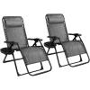 imageGoplus Oversized Zero Gravity Chair XLExtended Version Outdoor Recliner wCup Holder ampamp Detachable Headrest Foldable Mesh Lounge Chairs for Patio Pool Porch ampamp Deck 500LBS Set of 2 BeigeGrey