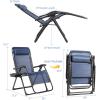imageGoplus Oversized Zero Gravity Chair XLExtended Version Outdoor Recliner wCup Holder ampamp Detachable Headrest Foldable Mesh Lounge Chairs for Patio Pool Porch ampamp Deck 500LBS Set of 2 BeigeNavy