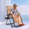 imageGoplus Oversized Zero Gravity Chair XLExtended Version Outdoor Recliner wCup Holder ampamp Detachable Headrest Foldable Mesh Lounge Chairs for Patio Pool Porch ampamp Deck 500LBS Set of 2 BeigeBeige