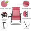 imageGoplus Oversized Zero Gravity Chair XLExtended Version Outdoor Recliner wCup Holder ampamp Detachable Headrest Foldable Mesh Lounge Chairs for Patio Pool Porch ampamp Deck 500LBS Set of 2 BeigeWine