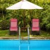 imageGoplus Oversized Zero Gravity Chair XLExtended Version Outdoor Recliner wCup Holder ampamp Detachable Headrest Foldable Mesh Lounge Chairs for Patio Pool Porch ampamp Deck 500LBS Set of 2 BeigeWine