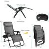imageGoplus Oversized Zero Gravity Chair XLExtended Version Outdoor Recliner wCup Holder ampamp Detachable Headrest Foldable Mesh Lounge Chairs for Patio Pool Porch ampamp Deck 500LBS Set of 2 BeigeGrey