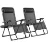 imageGoplus Oversized Zero Gravity Chair XLExtended Version Outdoor Recliner wCup Holder ampamp Detachable Headrest Foldable Mesh Lounge Chairs for Patio Pool Porch ampamp Deck 500LBS Set of 2 BeigeBlack