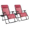 imageGoplus Oversized Zero Gravity Chair XLExtended Version Outdoor Recliner wCup Holder ampamp Detachable Headrest Foldable Mesh Lounge Chairs for Patio Pool Porch ampamp Deck 500LBS Set of 2 BeigeWine